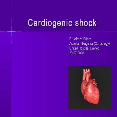 Lec 4 management of cardiogenic shock for mohs | PPTX