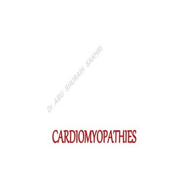 Pathology of Cardiomyopathies 