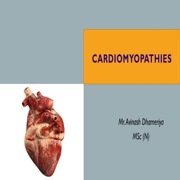 CARDIOMYOPATHY DETAILS PRESENTATION INCLUDING MANAGMENT