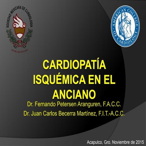 Cardiopatía isquémica en el anciano