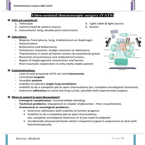 Cardiothoracic surgery Q&A 2019