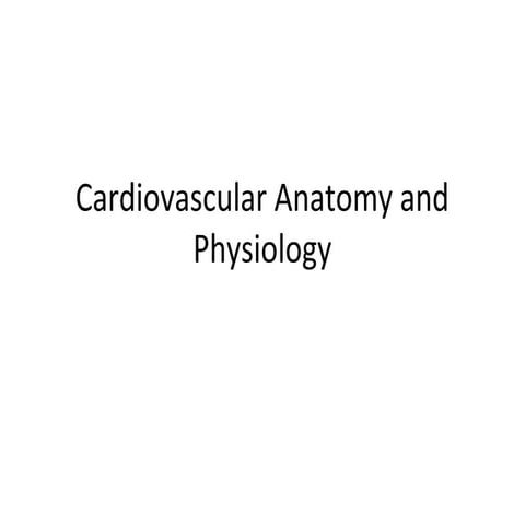 Cardiovascular physiology