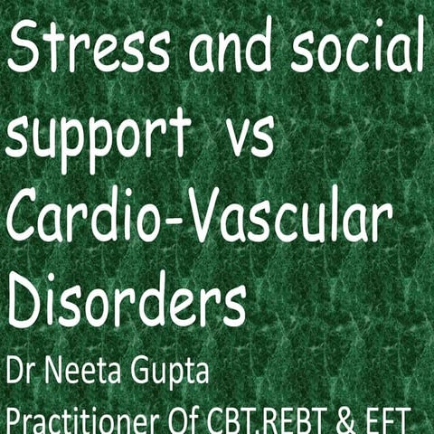 Stress and social support  vs Cardio-Vascular Disorders