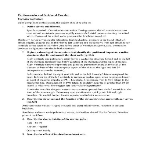 Cardiovascular and peripheral vascular