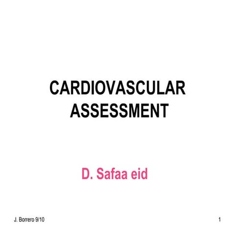 Cardiovascular assessment 