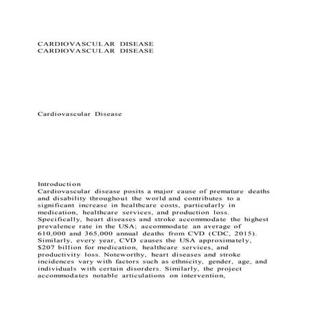 CARDIOVASCULAR DISEASECARDIOVASCULAR DISEASECa