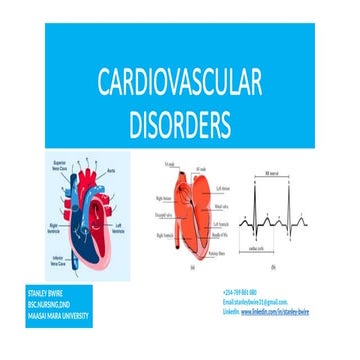 cardiovascular disorders.stanleys notes onb anatomy and physiology