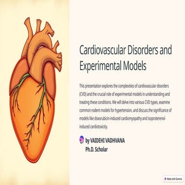 Cardiovascular Disorders Experimental Models