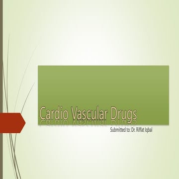 Cardio Vascular Drugs 
