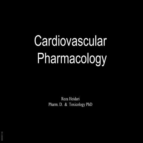 Cardiovascular Pharmacology | Definition | Disorders | Drugs | PPTX