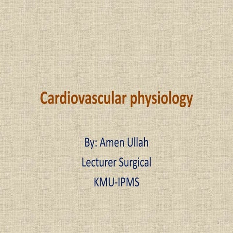 Cardiac muscle physiology | PPTX