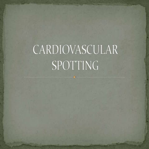Cardiovascular spotting TEST
