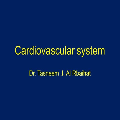 General Physiology - Cardiovascular sys.
