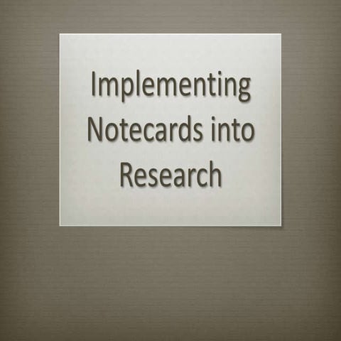 Cards to Paragraphs w/Parenthetical Citations