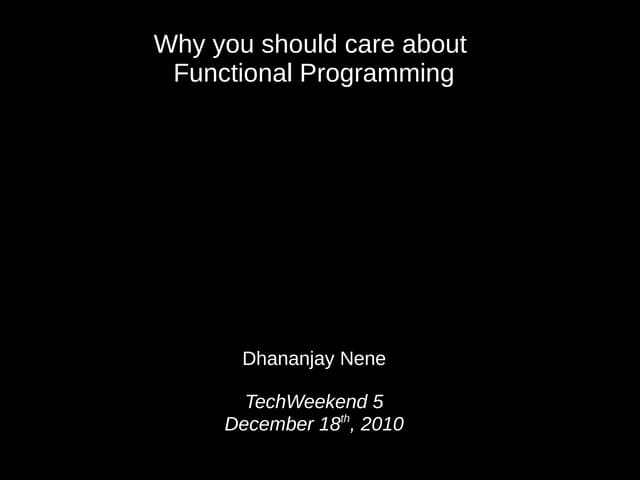Why you should care about functional programming