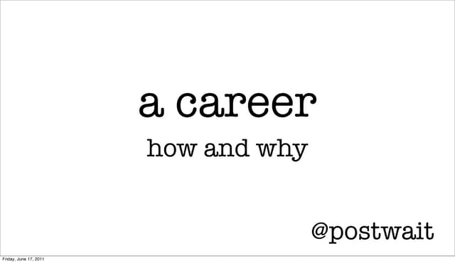 Web Operations Career