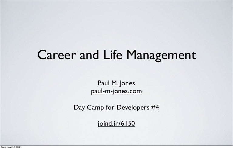 Career And Life Management
