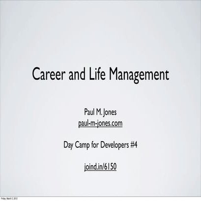 Career and Life Management
