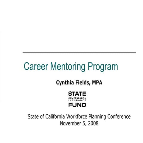 Career Mentoring - SCIF Presentation