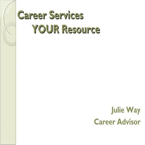 Career Services Resources BL-1580