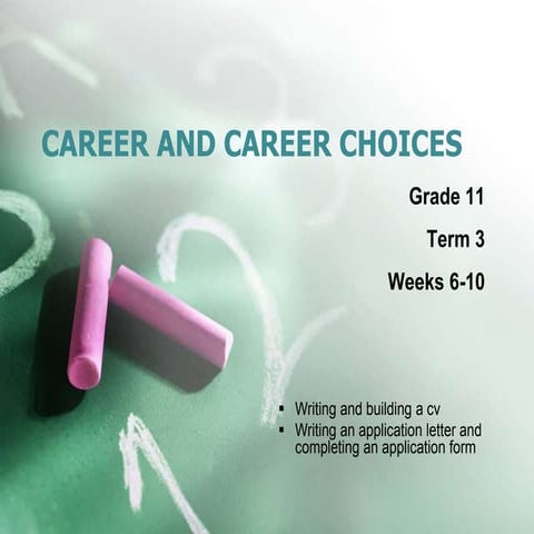 Career and career choices