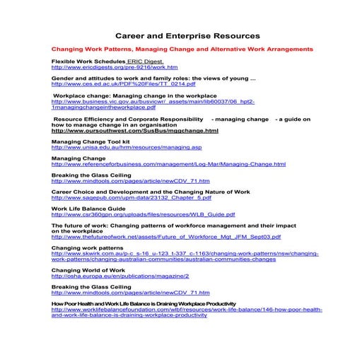 Career and Enterprise Resources