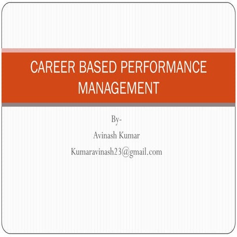 Career Based Performance Management System