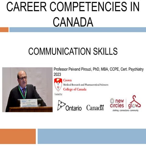 Career competencies in Canada - Communication Skills - Peivand Pirouzi, Ph.D.pdf