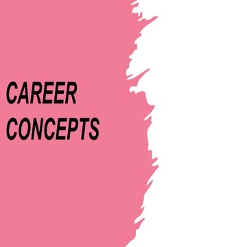 CAREER CONCEPTS : POWERPOINT PRESENTATION