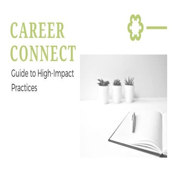 Career Connect High Impact Practices Considerations