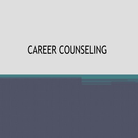 Career counseling