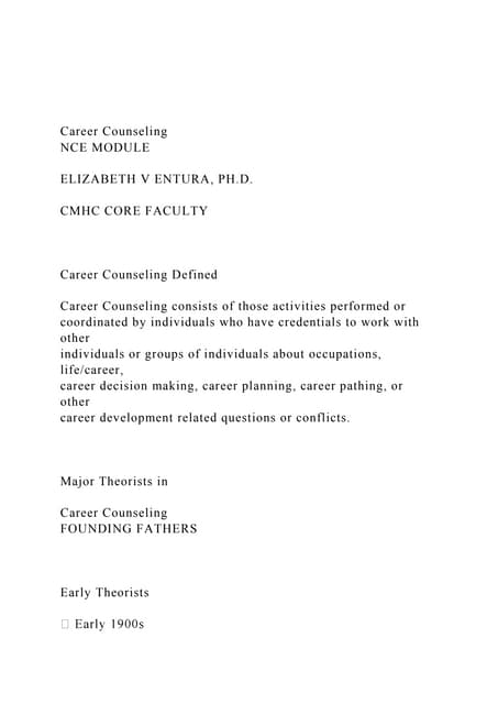 Photo inspiration: Counseling Career Advice Reference: Theories Career Development Counseling Pptx Career Advice
