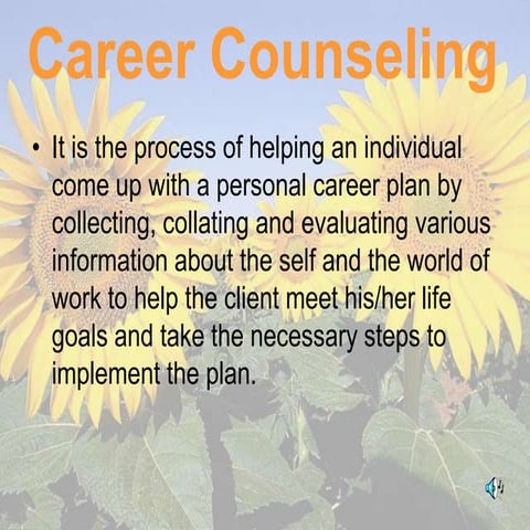 Career counseling presentation