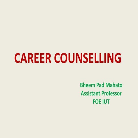 Career counselling