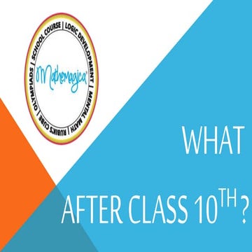 CAREER COUNSELLING - WHAT AFTER 10th ?