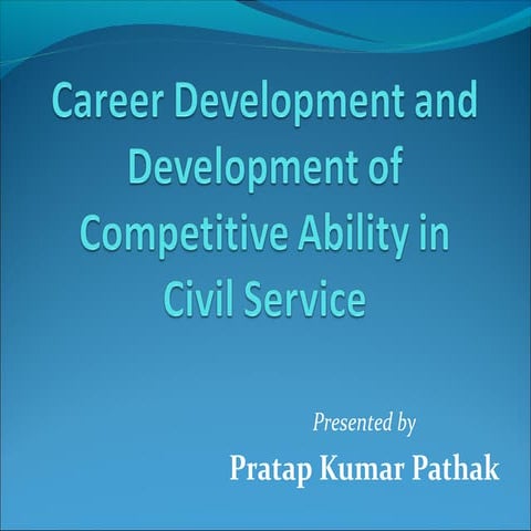 Career development and competitive development