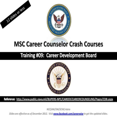 Career development board msc ccc crash course