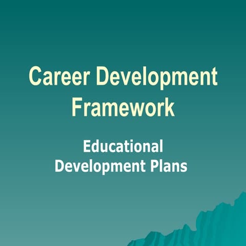 Career Development Framework Ppt May 6