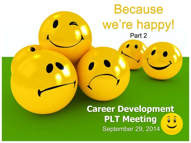 Career development meeting september 2014 for slideshare