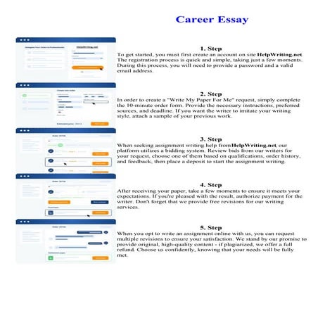 Career Essay. Online assignment writing service.