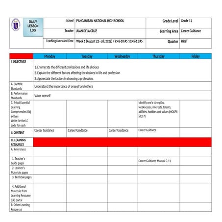 Career Guidance DLL Q1 W1.1. LESSON docx