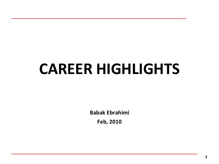 Career Highlights