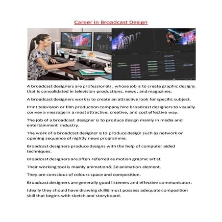 Career As Broadcast Designer