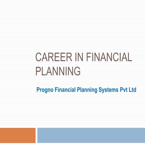 Career in financial planning | PDF