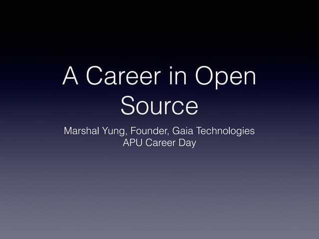 Career in Open Source - APIIT University Career Day