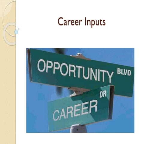 Career Inputs for Students
