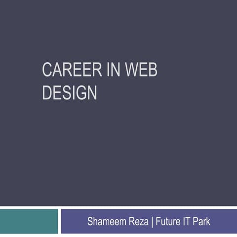Career in web design