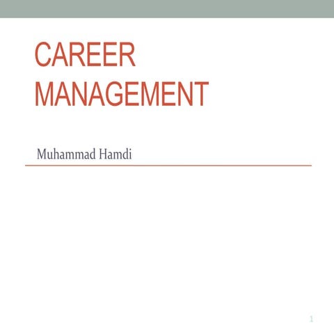 Career management