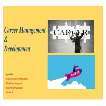 Career Planning, management & Development