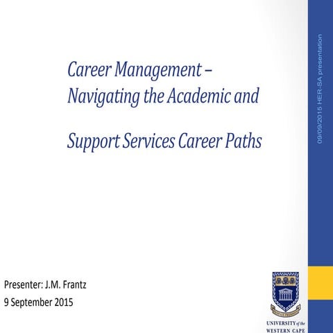 Career management in higher education